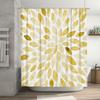 Yellow Watercolor Leaf Shower Curtain Home Decor Bathroom Accessories Set Waterproof Washable Fabric Curtain Panels Multiple Siz
