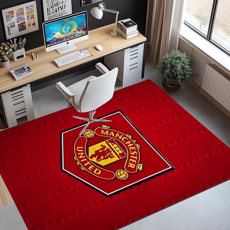 Football United F.C Pattern Rug, Indoor/Outdoor Mat, for Picnic, Gameroom, Bedroom, Office, Living Room, Home Decor Carpet, Birthday Gift