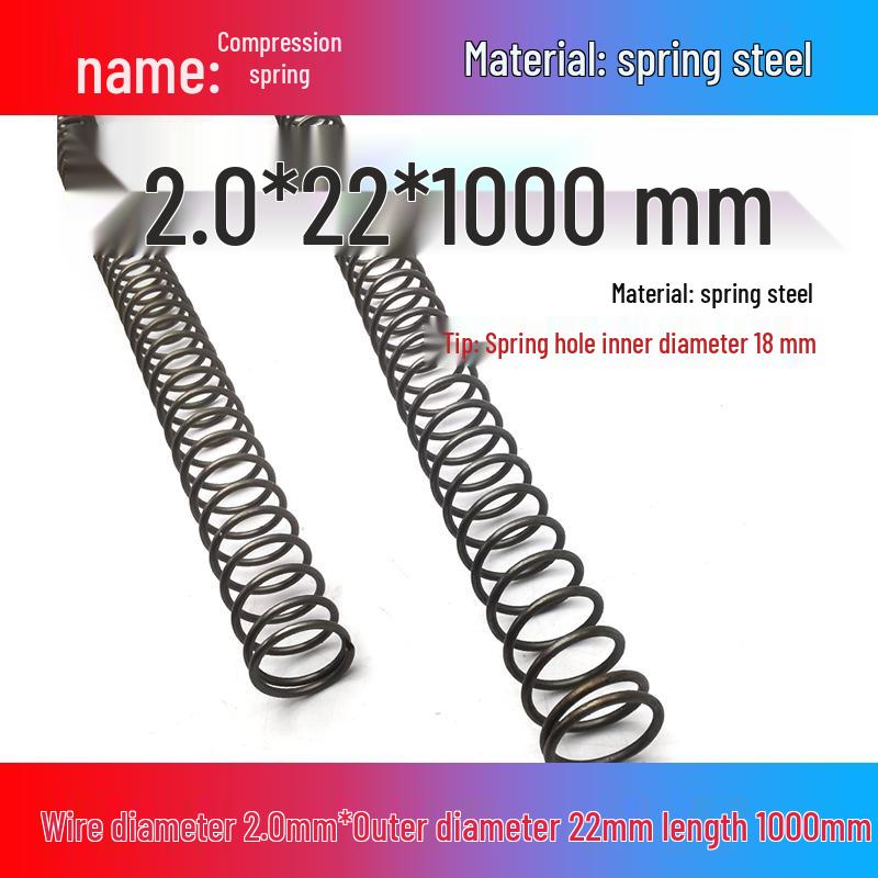 Spring Wire: 1m Long, Soft Pressure, Manganese Steel, 0.3-4.5mm Diameter, Yellow Compression Return.