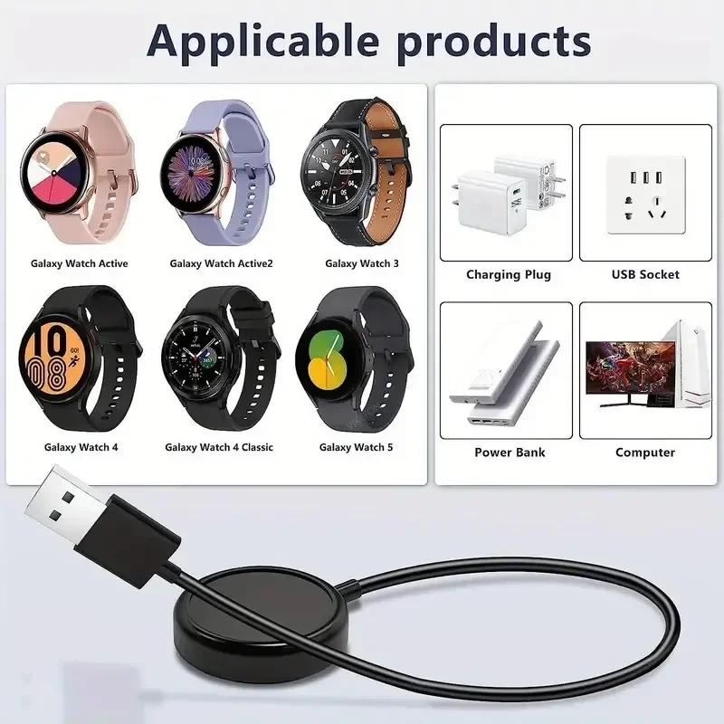 Watch Wireless Charger For Samsung Galaxy Watch 7 8 Pro Active 2 Portable USB Type C PD Cable Fast Charging Dock Station