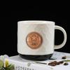 Chaxun Ceramic Coffee Mug with Copper Emblem