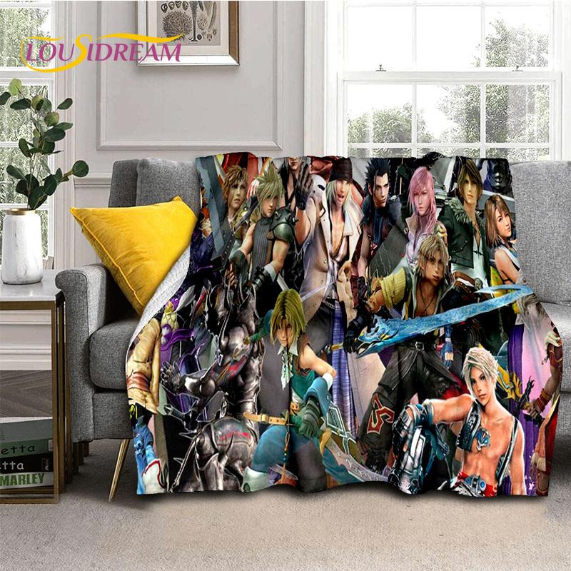 Final Fantasy Series Games Soft Blankets,Keep Warm Throw Blanket Comfortable Blanket for Picnic Beds Sofa Home Bedroom Gift Kids