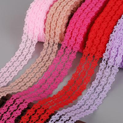 10 Yards 2,5 cm Breite Schöne Spitze DIY Bekleidung Nähzubehör Stoff Hochzeitskleider Partydekoration Blumenspitzenband