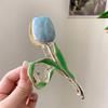Elegant Fashionable Butterfly Rose Tulip Metal Clip Women Gentle Sexy Hair Clips Versatile Girls High-end Exquisite Shark Clips