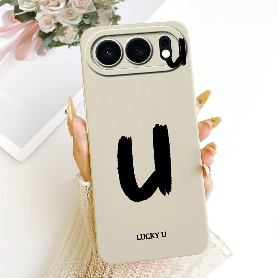 For Honor 500 5G Lucky Initial Letter Phone Case For Honor 500 MEY-AN00 Soft Silicone Shockproof Cases Bumpers