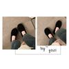 JMXD-Winter Women’s Plush Platform Slippers: Cozy Shearling Lined Indoor Outdoor Shoes Non-Slip Sole Warm Fuzzy Booties Slip On Fashion
