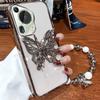 3D Butterfly Phone Holder  Bracelet Glitter Plating Case for Motorola Moto G22 G24 G30 G20 G10 G31 G32 G42 G50 G52 G53 G54 G84