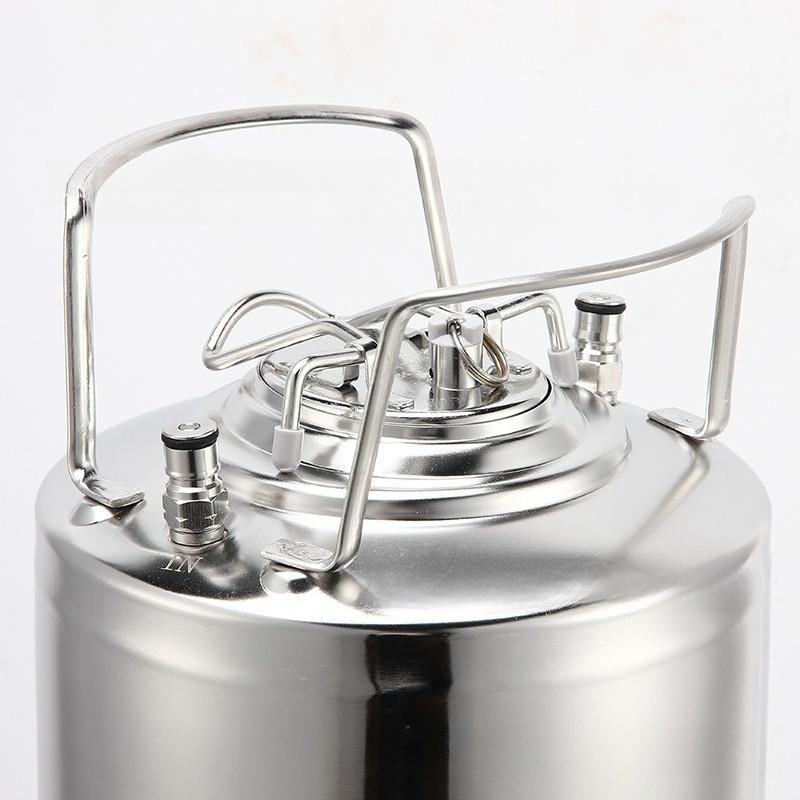 6L Large Capacity Stainless Steel Wine Bucket Portable Steel Ball Lock Keg Home Brewed Beer Barrel