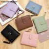 New Korean Style Solid Color Women's Bifold Wallet - Large Capacity with Zipper Coin Purse