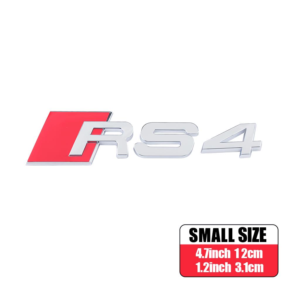 RS3 RS4 RS5 RS6 RS7 RS8 Logo Car ABS Emblem Body Tail Trunk Decoration Sticker Accessories For Audi A1 A2 A3 A4 A5 A6 A7 A8 RS S
