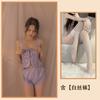 Sex Underwear Lace Set Passion Suspender Pajamas Uniform Transparent Ice Silk Thin Sao Temptation Two-piece Set
