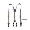 Vintage Style Adjustable Suspenders NonSlip Y Back Clips Soft Elastic Rubber 2.5cm Width Adult Accessory