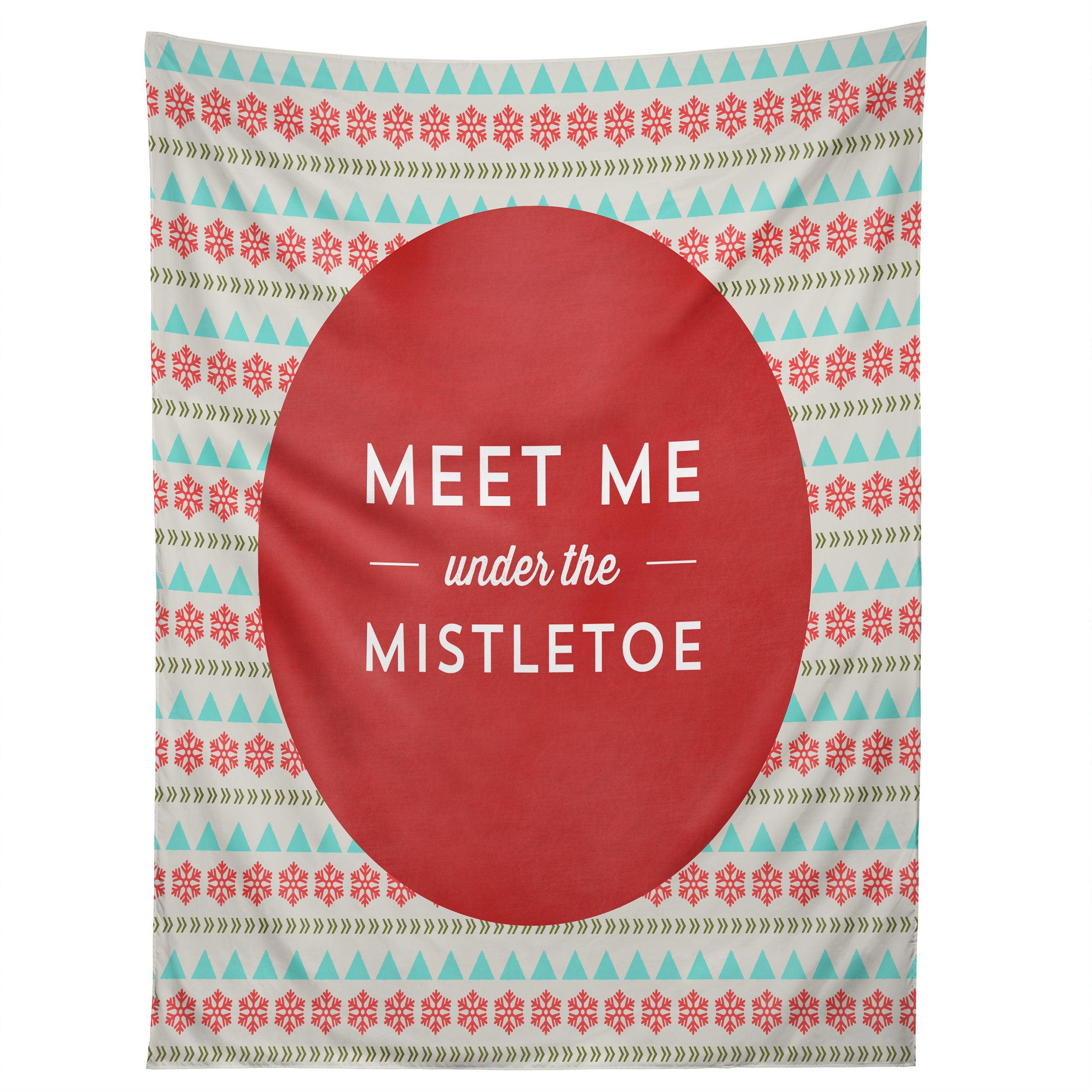 UNDER THE MISTLETOE tapestry 75x100