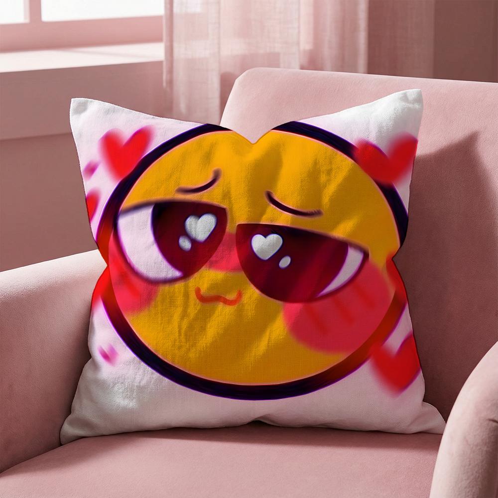 S-Soybean Expression2 EMOTICON Cushion Cover Multi-Scene Pillow Cover for Home & Car - Reversible, Soft & Durable for Daily Use