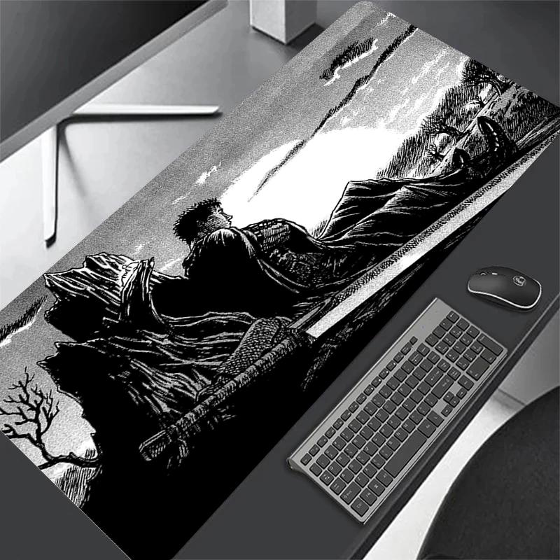 Anime Guts Mouse Pad Large Gaming Desk Mat NonSlip Laptop Keyboard Tray Office Pc Berserk Color Carpet Black