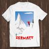 Swiss Alps Ski T Shirt Zermatt Valais Switzerland Poster Cool Tee C58
