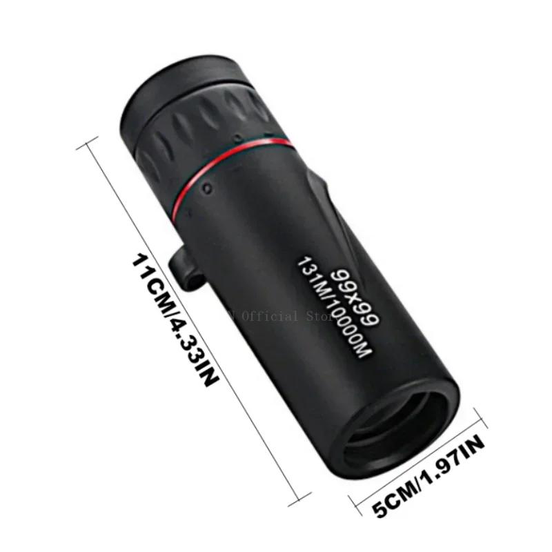 High Magnification Mini Zoom 99x99 Telescopes HD Monocular Telescope Low Light Night Vision Pocket Monocular For Travel Hunting
