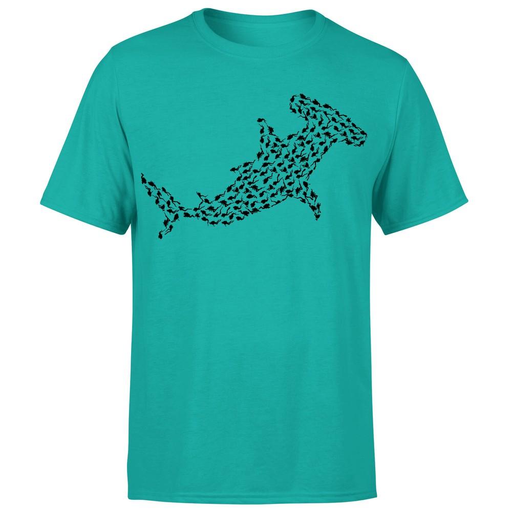 Hammerhead Shark Open Water Mens TShirt Funny Scuba Diving TeeOrP1A