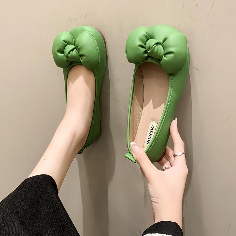 

Новое поступление, летние удобные повседневные туфли на плоской подошве с круглым носком, элегантная женская обувь с дышащим бантом и неглубоким носком, НЕТ: 2028 40