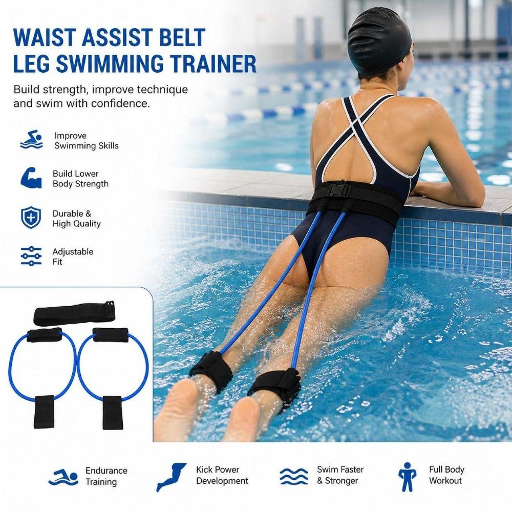 Non-Slip Strength Bands Padded Cuffs Booty Belt Portable Exercise Cord Fitness