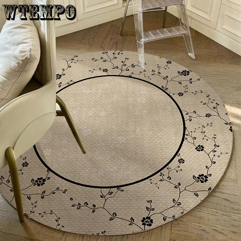 Living Room Circular Carpet Dirt Resistant Coffee Table Mat Bedroom Decoration Bedside Carpet