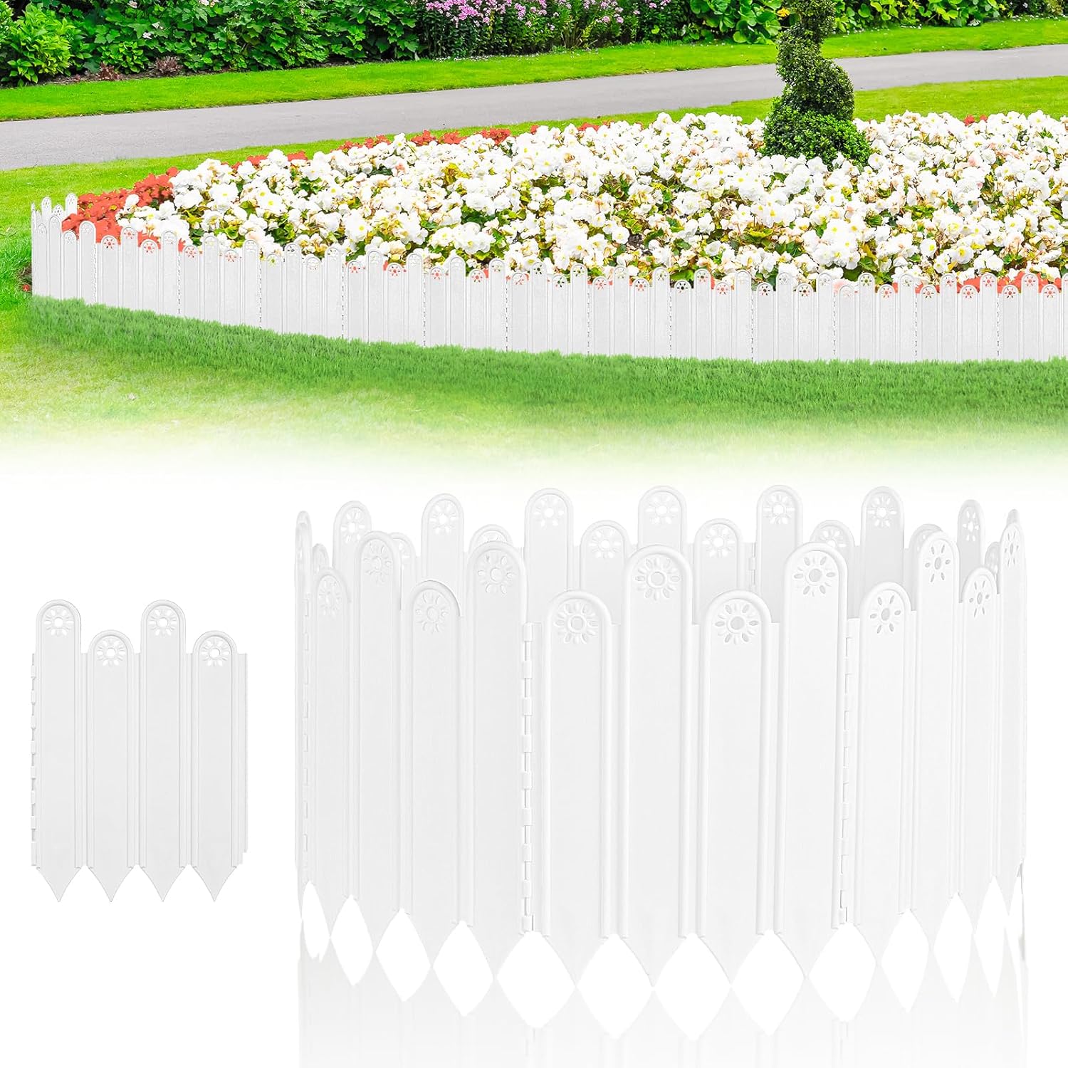 

Garden Fences Garden Scenery Decorative Outdoor Fences Portable Fence Garden Edging Patio Partition Fenc белый