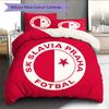 SK Slavia Praha Pattern Bedding Home Decoration Birthday Gift (1 * Duvet Cover + 2 * Pillowcase, Without Core)