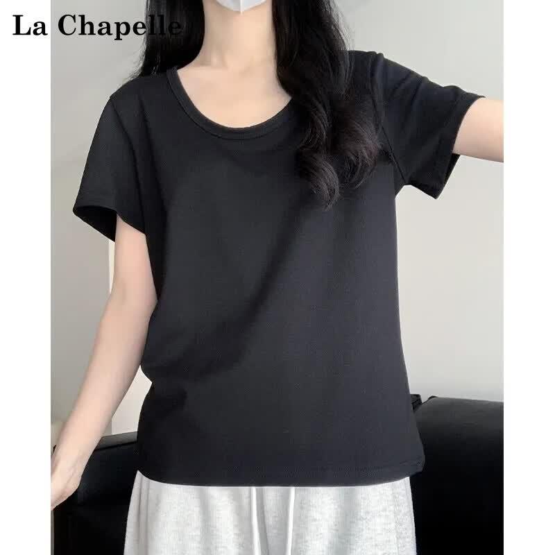 La Chapelle Women s U-Neck Loose Short Sleeve T-Shirt S