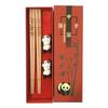 Chinese Chopsticks and Tableware Set Panda Chopsticks Gift Box Set Natural Wooden Chopsticks and Tableware Set