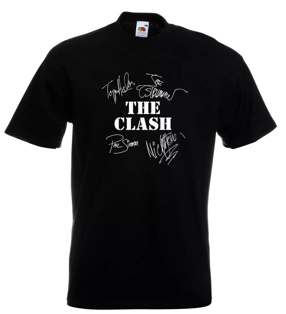 

The Clash Autographs T Shirt Joe Strummer Mick Jones Complete Control Punk S