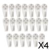 4x Plastic Hard Wall Picture Frame Hooks Hangers 4-Pin Pack of 20 Arge White L