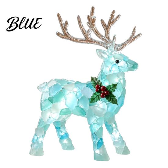 Handmade Christmas Figurine Table Decor Snowman Reindeer Kit Santa DIY Lighted Wreath Tree Decor Xmas