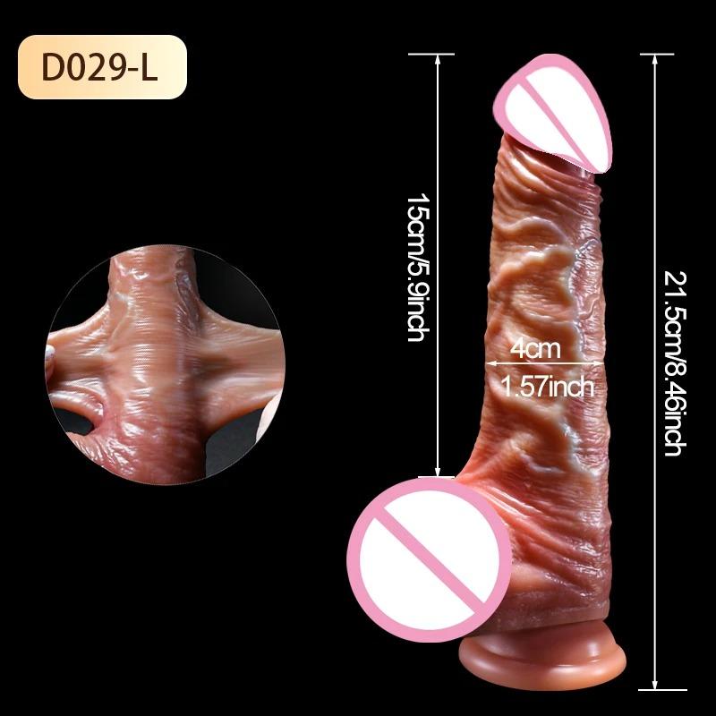 Wearable Realistic Strapon Dildo Skin Testicles Sliding Anal Vagina Sexy Adult Masturbation Big Penis For Women Sex Toys Dildos