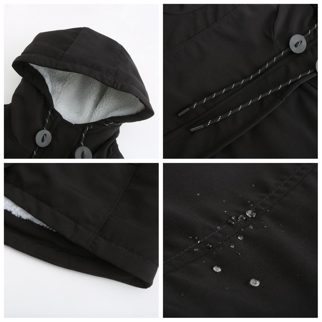 Пальто Parker с капюшоном и воротником — фото 15