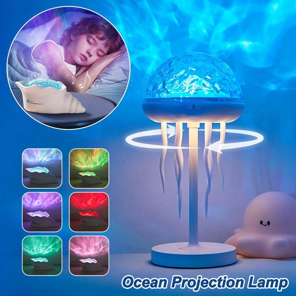 Bedside Lamp Water Ripple Projector White Noise Ocean Projection Lamp New Sea Wave Lamp