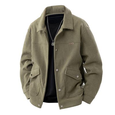 Corduroy New Men's Jacket Men's New Spring and Autumn Handsome Young Lapel Jacket Top