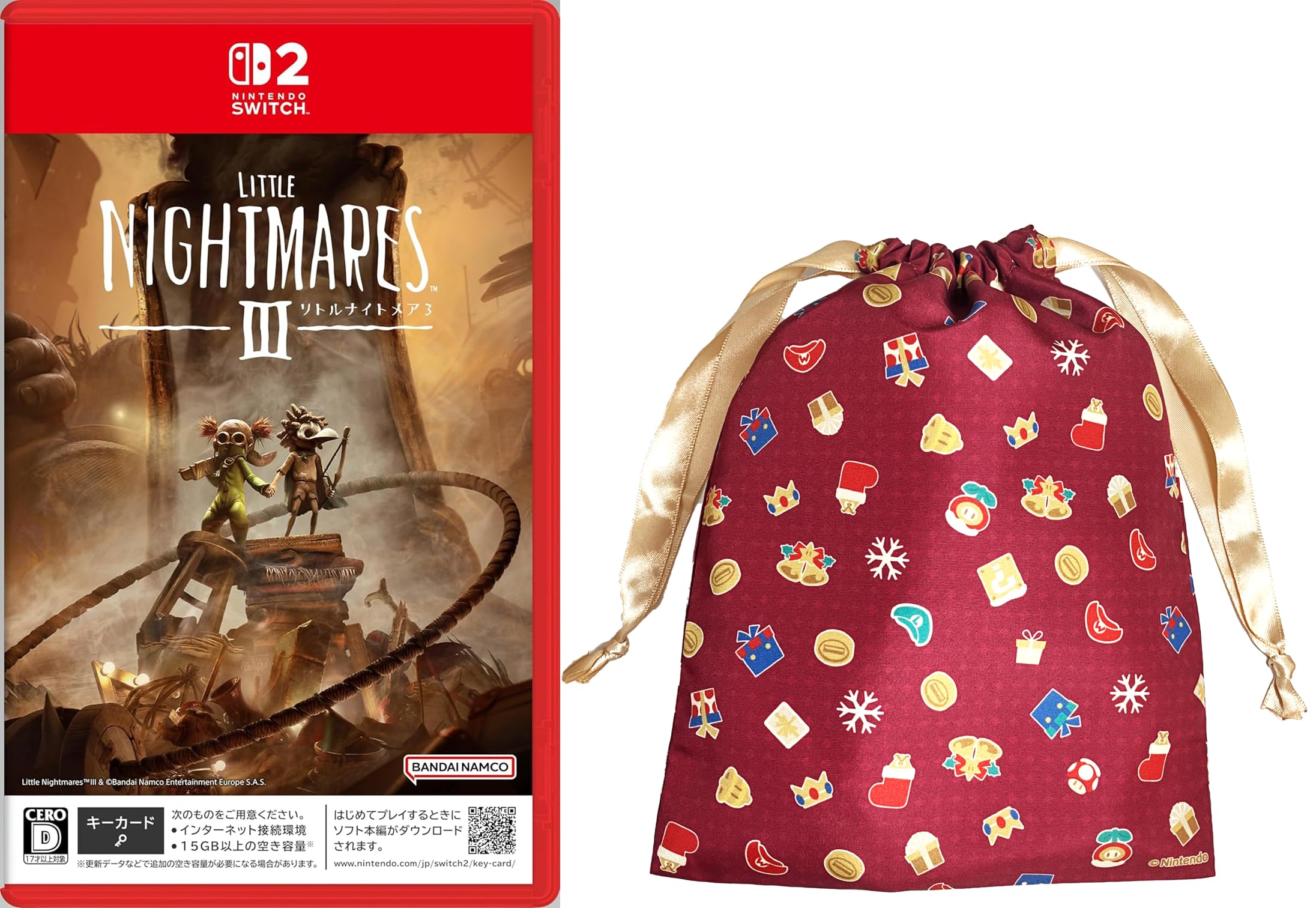 

Little Nightmares 3 Switch 2 Бонус 2025 Святковий подарунковий мішечок у комплекті -