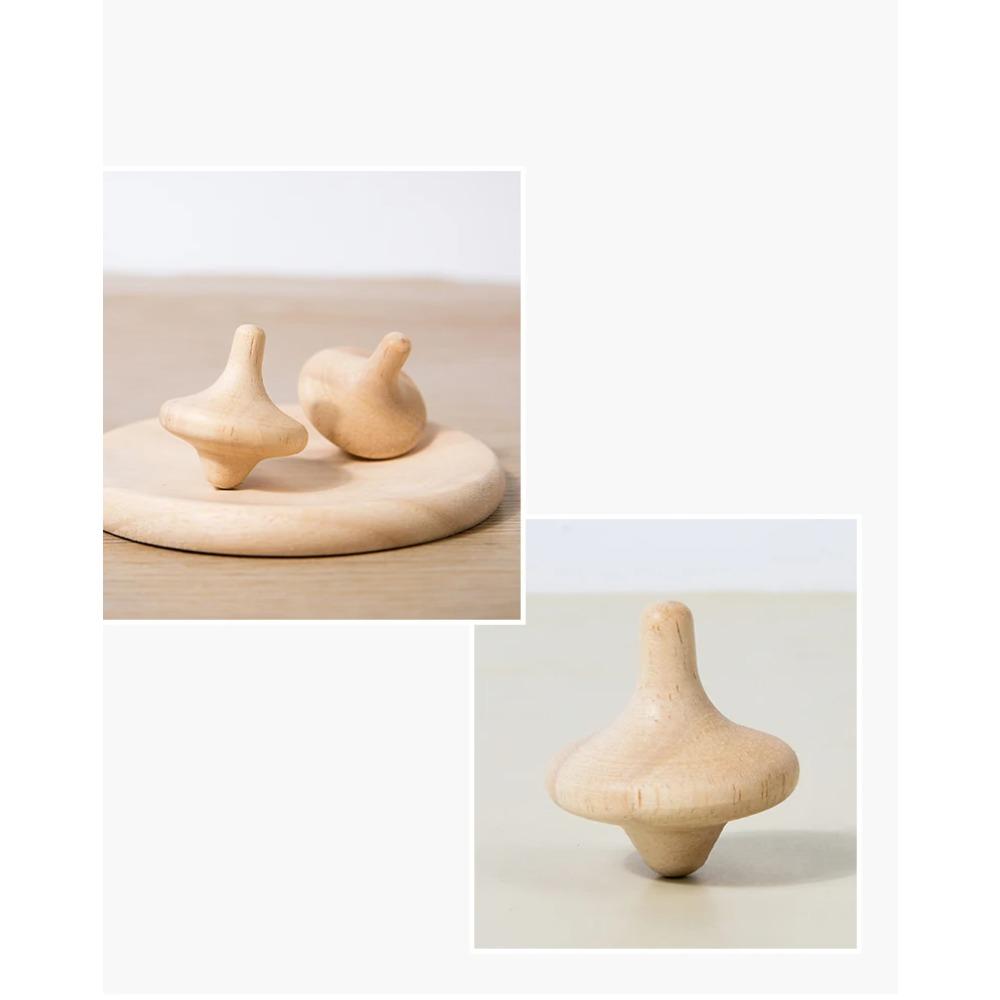 Holz-Kreisel für Kinder – Manuelle Holz-Kreisel, Spielzeug für die frühe Kindheit, Lernspielzeug, Deko zum Selbermachen, Geschenkidee für Kinder