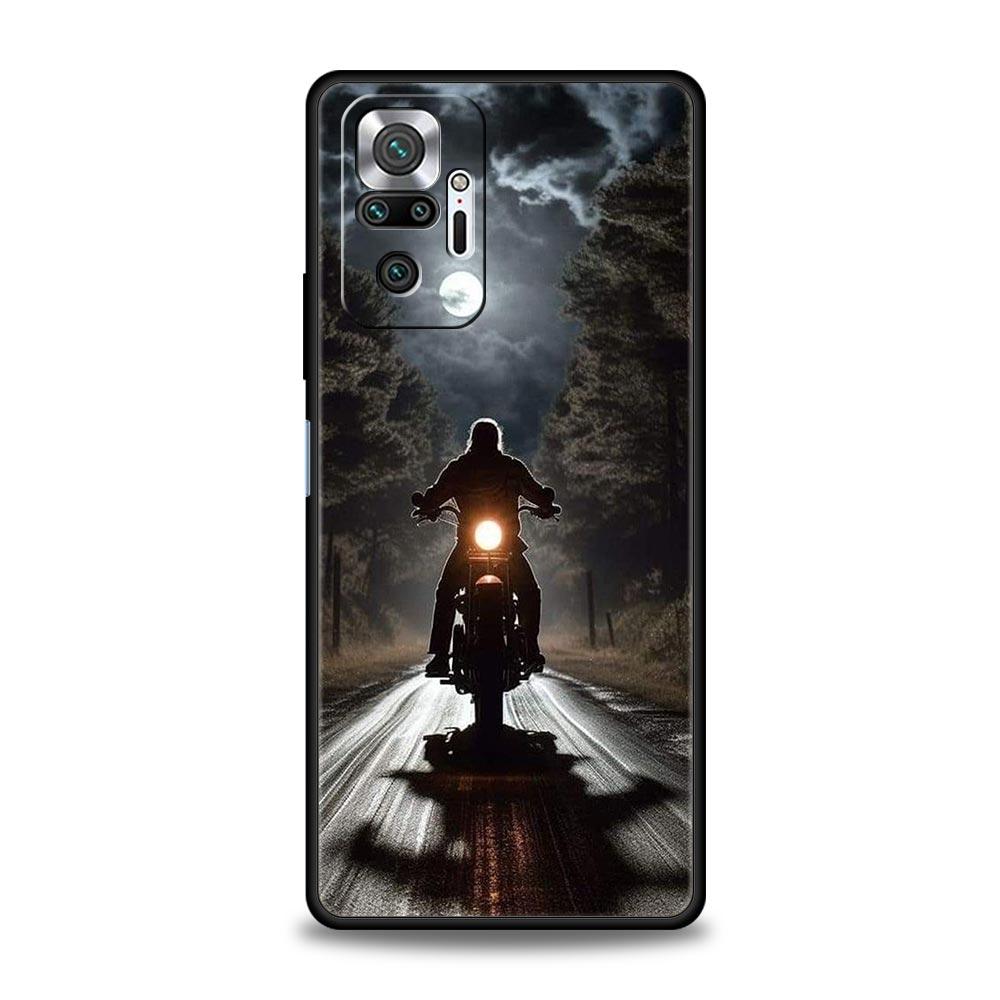 Moto Cross Motorcycle Sports Phone Case For Xiaomi Redmi Note 14 13 5G 10 11 12 Pro Plus 4G 14C 13C 12C 10C Black Cover