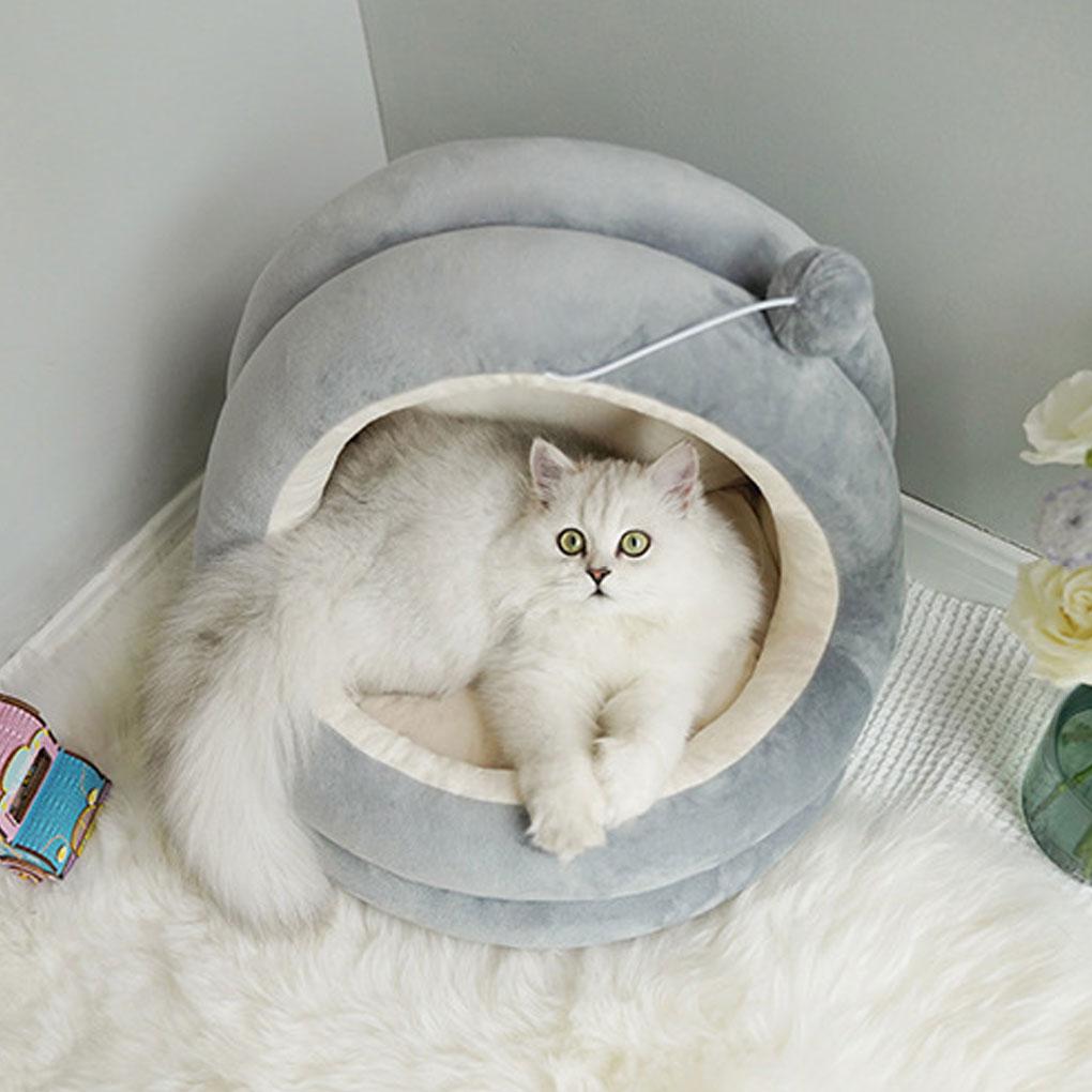 Haustierzelt Höhle Bett Kleine Hunde Hütte Plüsch Kätzchen Nest Winter Warmes Schlafhaus Innen Außen Zuhause Haustierbedarf