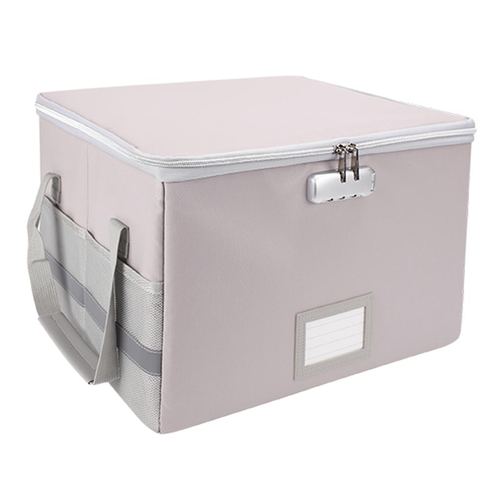 Fireproof Document Bag Fireproof Waterproof Storage Box with Lock Suitable for Hanging Letter/Legal
