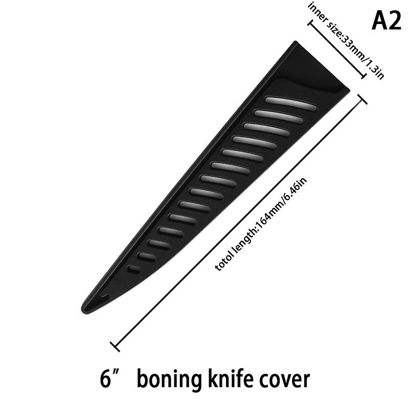 Kitchen Knife Sheath Black Plastic Knife Covers Knife Blade Protector Cover Edge Guards Case Boning Fruit Bread Chef Knife Tool