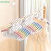 Cabides de Plástico Antiderrapantes para Crianças com Pegadores Coloridos nos Ombros, Cabides Duráveis para Roupas Infantis para Camisas e Vestidos