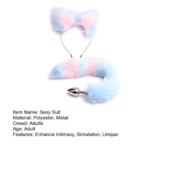 1 Set Sex Pleasure Kit Enhance Intimacy Simulation Fox Tail Ear Set for Unforgettable Nights Passion