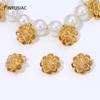 14K Gold Plated Brass Flower Shape Charms Pendant For Jewelry,Blooming Floral Charms For DIY Bracelet Earrings Accessories