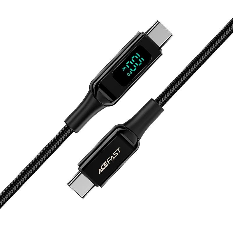 Kabel Acefast C6-03 Black Usb-C - Usb-C Pd Qc 100W 5A 480Mb/S 2M - Czarny