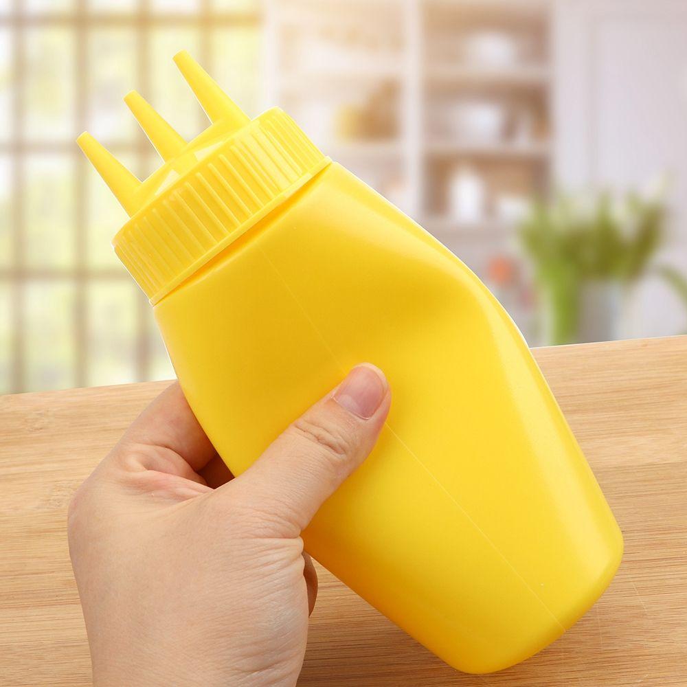 

3 Holes Oil Sauce Mustard Salad Kitchen Storage Kitchen Accessories Squeeze Bottle Dispenser Jar