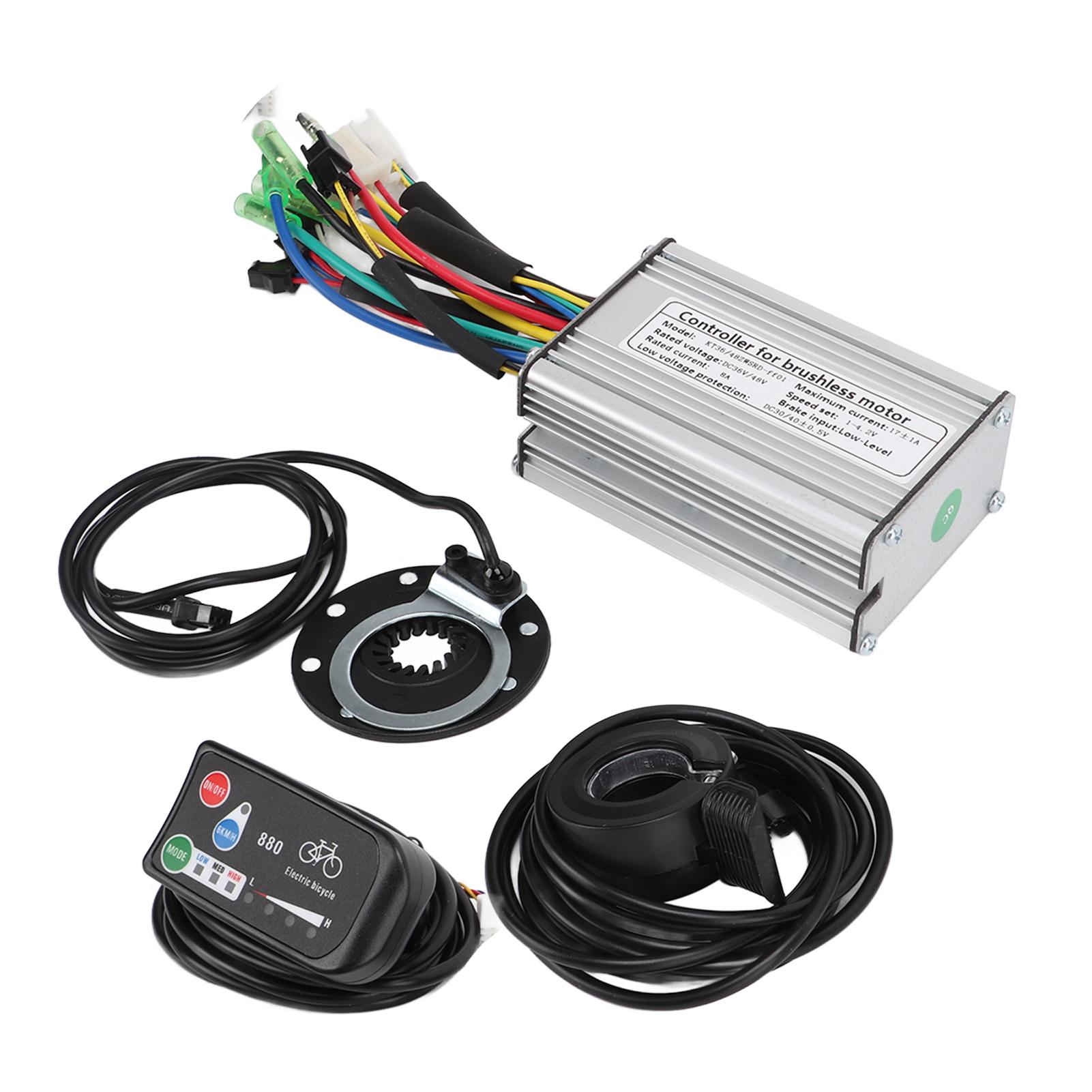 

Контроллер для электровелосипеда 17A с дисплеем KTLED880, датчиком дроссельной заслонки, комплект для двигателя 350 Вт