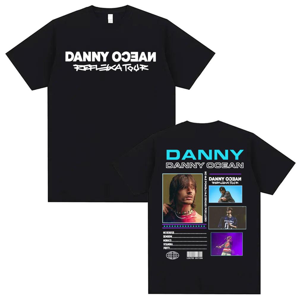 Danny Ocean 2026 Reflexa Tour 2026 Concert T Shirt Mens Clothing Hip Hop Pop Music Summer Shirt 100 Cotton Oversized Tshirt