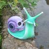 Weatherproof Patio Accents Halloween Skull Snail Statue, Gothic Home Decor, Creative Resin Crafts Figurine Ornaments for Outdoor Garden Lawn